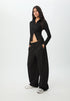 STRADIVARIUS PLUSH BARREL TROUSERS